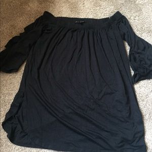Black off the shoulder blouse